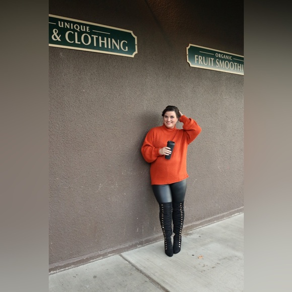 Journee Collection Wide Calf Over-the-Knee Lace-Up Boots - Faux Suede - Size 8.5 - Picture 4 of 4